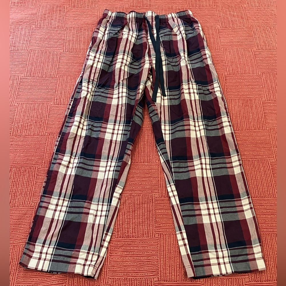 Denver Hayes men’s XL pyjama pants / Burgundy Navy white Plaid